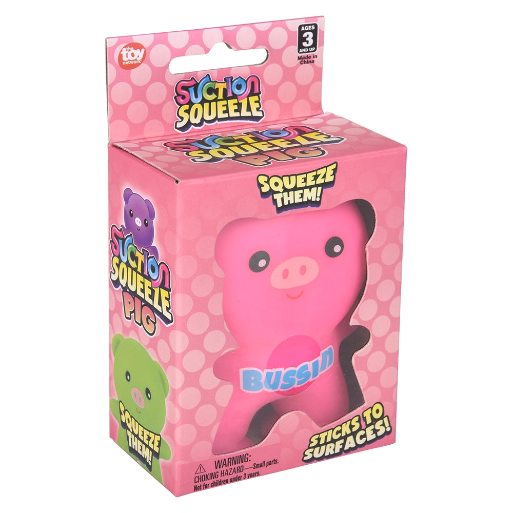 Squeezy Suction Pig (12 Pc Display)