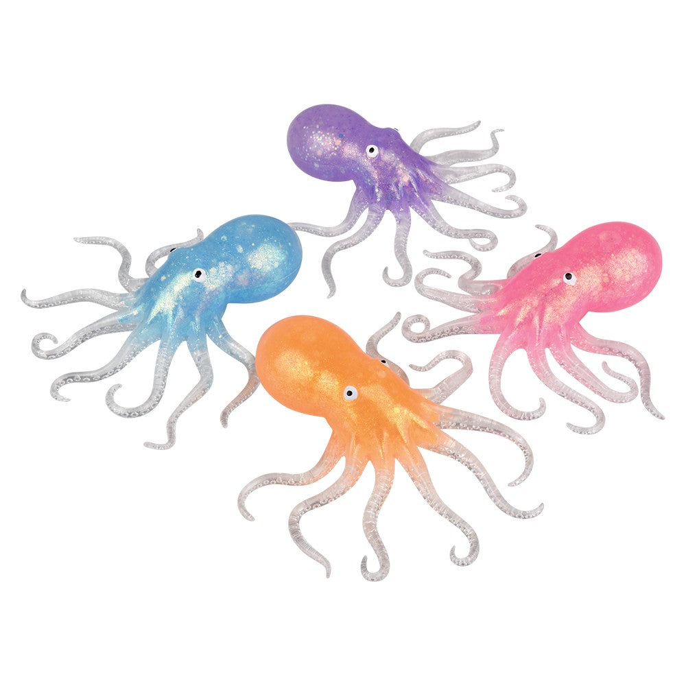 Squeeze Sparkle Confetti Octopus (12 Pc Display)