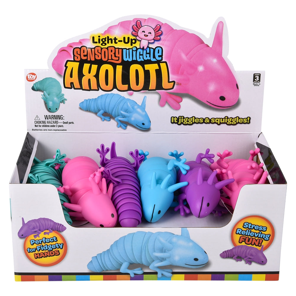 Light-Up Wiggle Sensory Axolotl (12 PC Display)