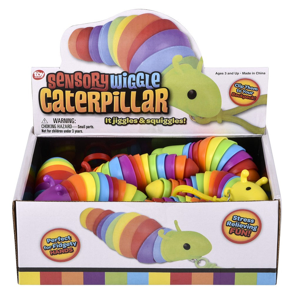 Sensory Wiggle Caterpillar Clip On (12 PC Display)