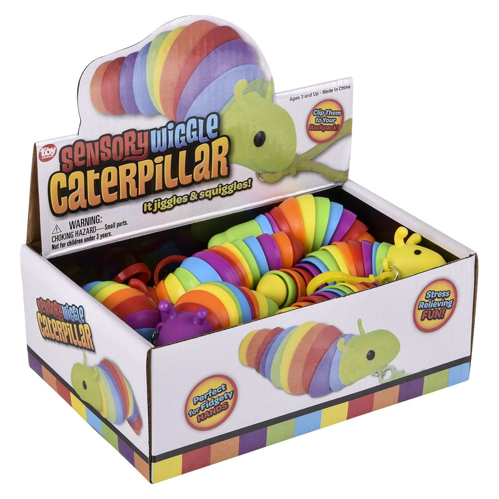Sensory Wiggle Caterpillar Clip On (12 PC Display)