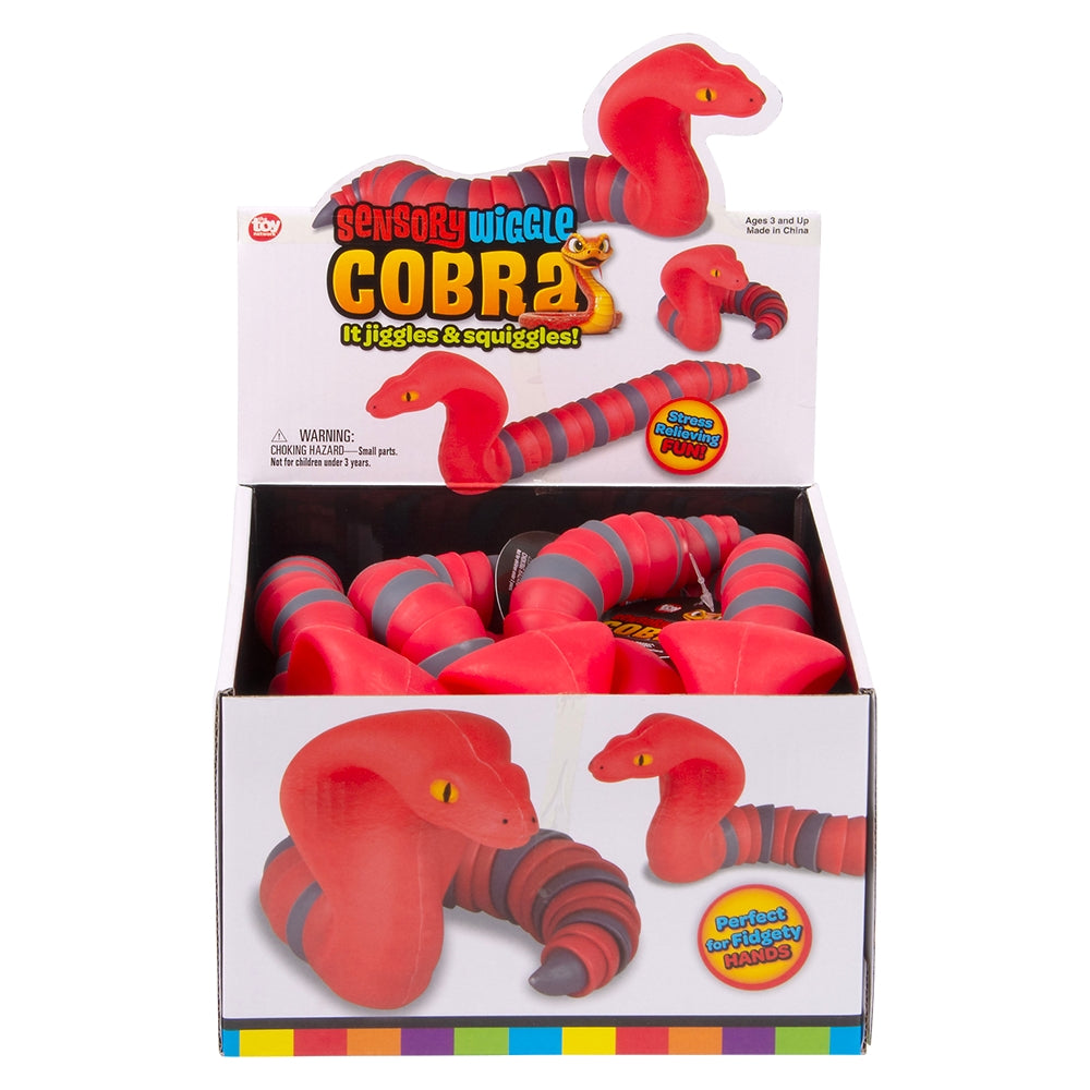 Sensory King Cobra Wiggle Toy (12 Pc Display)