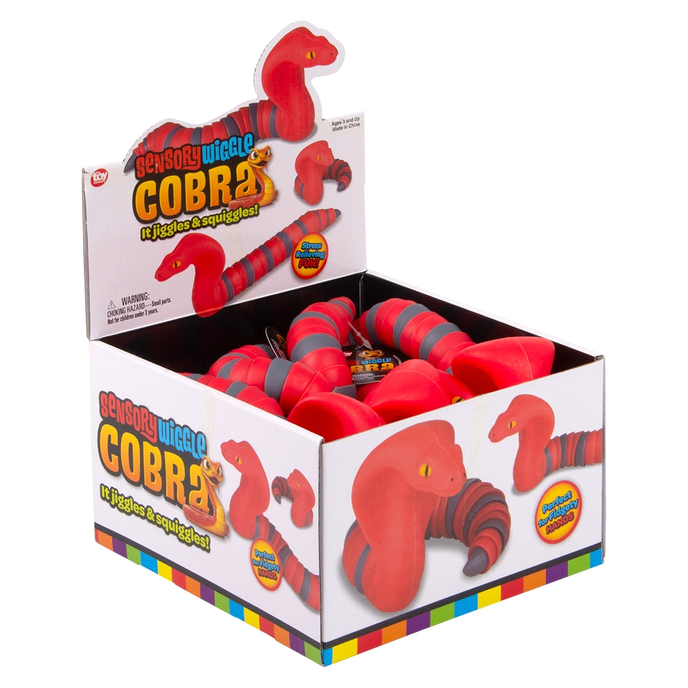 Sensory King Cobra Wiggle Toy (12 Pc Display)
