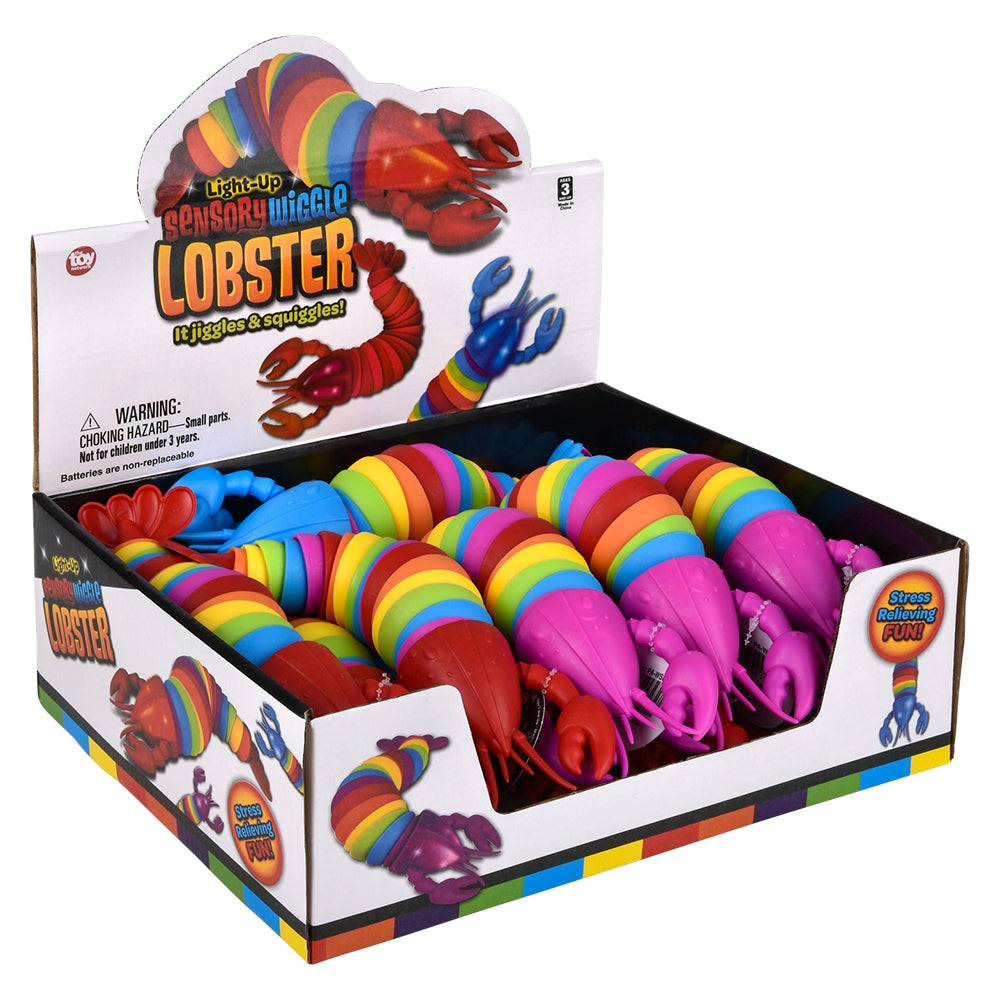 Light-Up Wiggle Sensory Lobster (12 Pc Display)