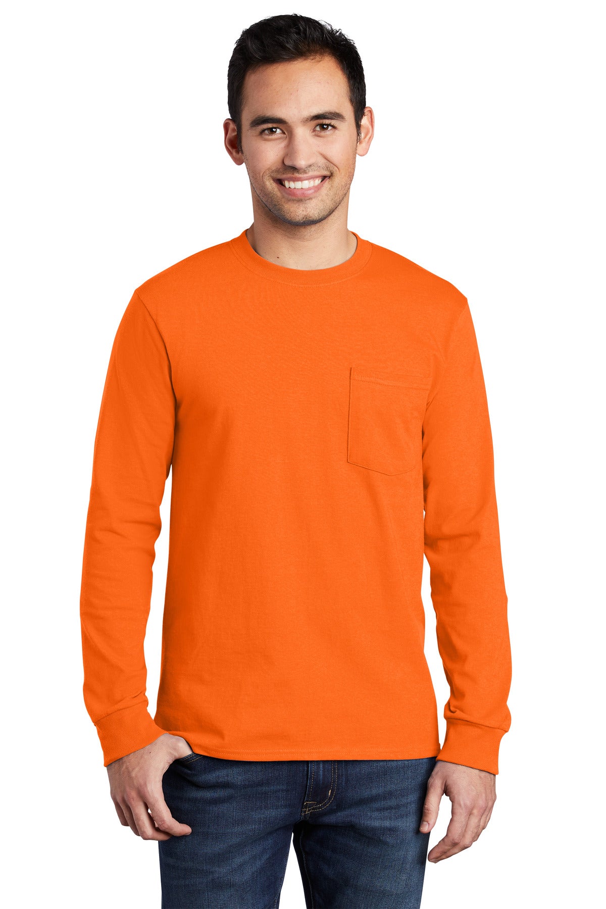 Port & Company® - Long Sleeve Essential Pocket Tee