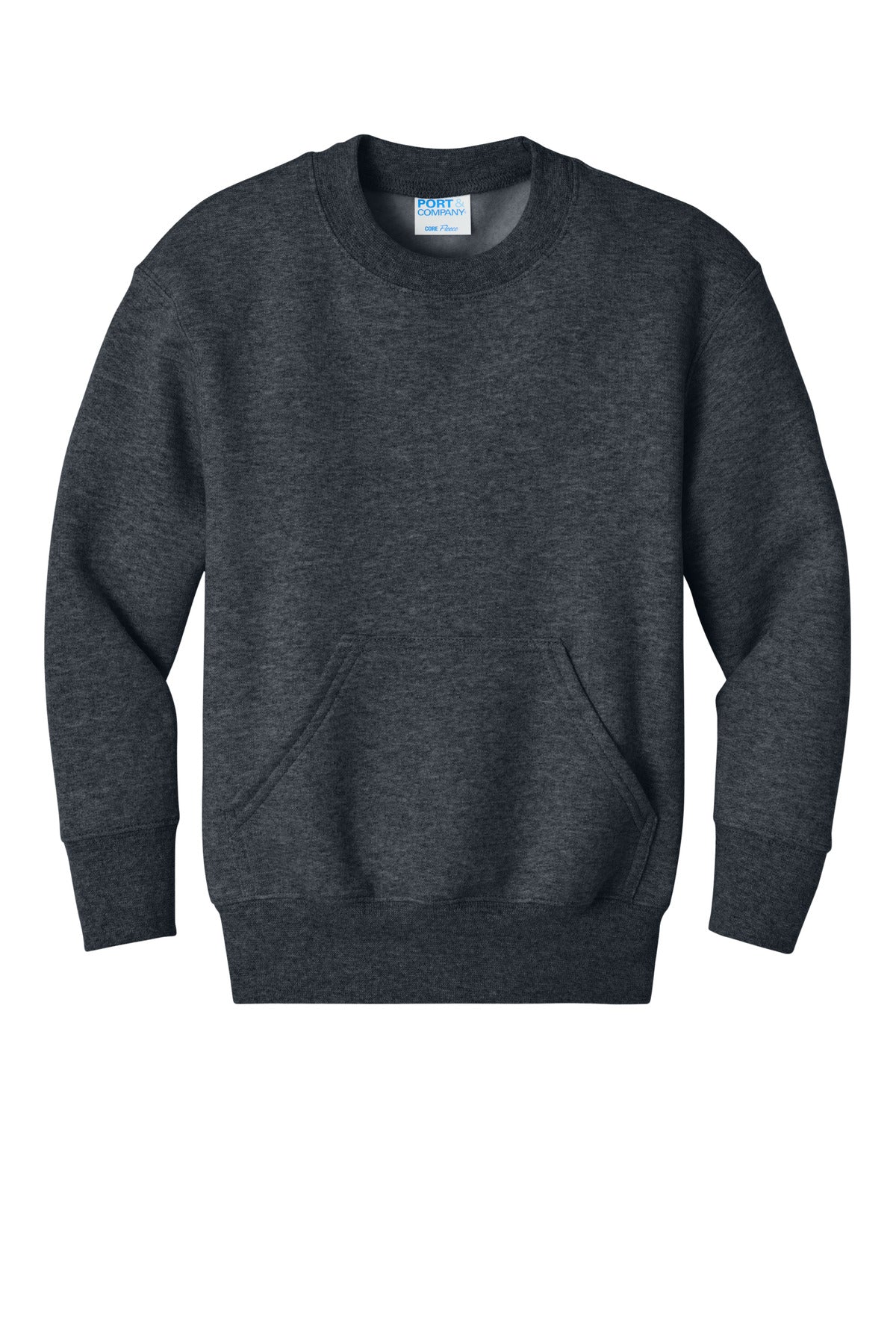 Port & Co® Youth Core Fleece Crewneck Pocket Sweatshirt