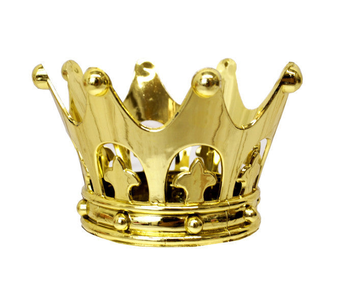 2 3/4" Gold Crown Favor Centerpiece Candy Box - Pack of 12