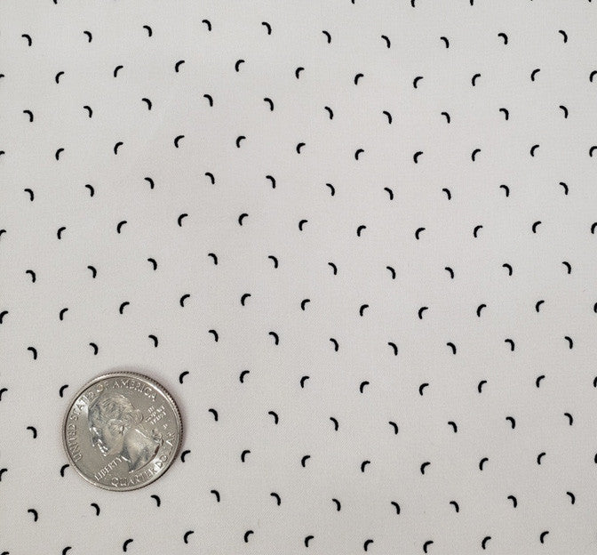 Poly Dull Satin 1D1377 Polyester Fabric - Beige/Black, 57/58" Width