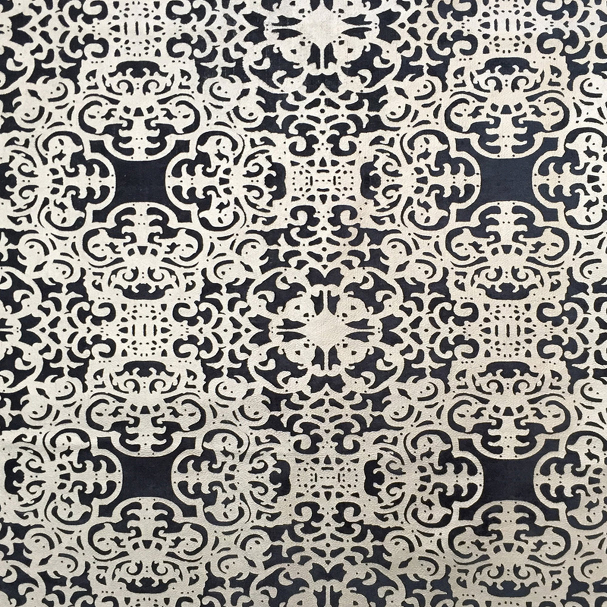 Petra Fabric Velvet Fabric - Metallic Moorish Foil Print, 55" Width (1 Yard)