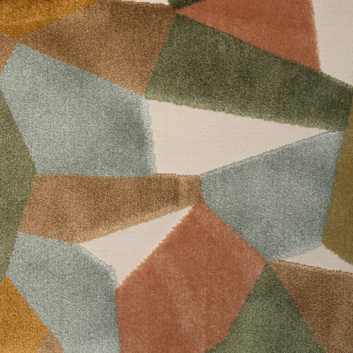 Cut Velvet Upholstery Fabric Petra Patchwork Design
