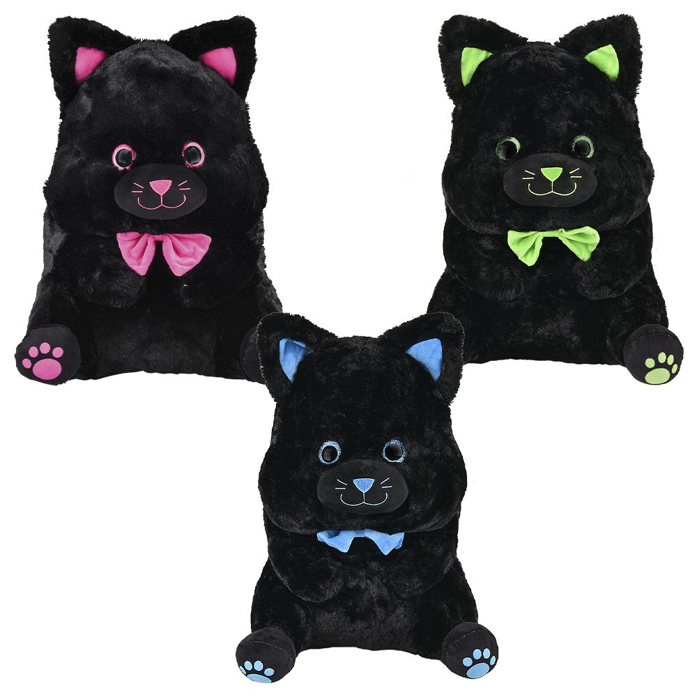 Black Cat Plush Belly Buddy 20"