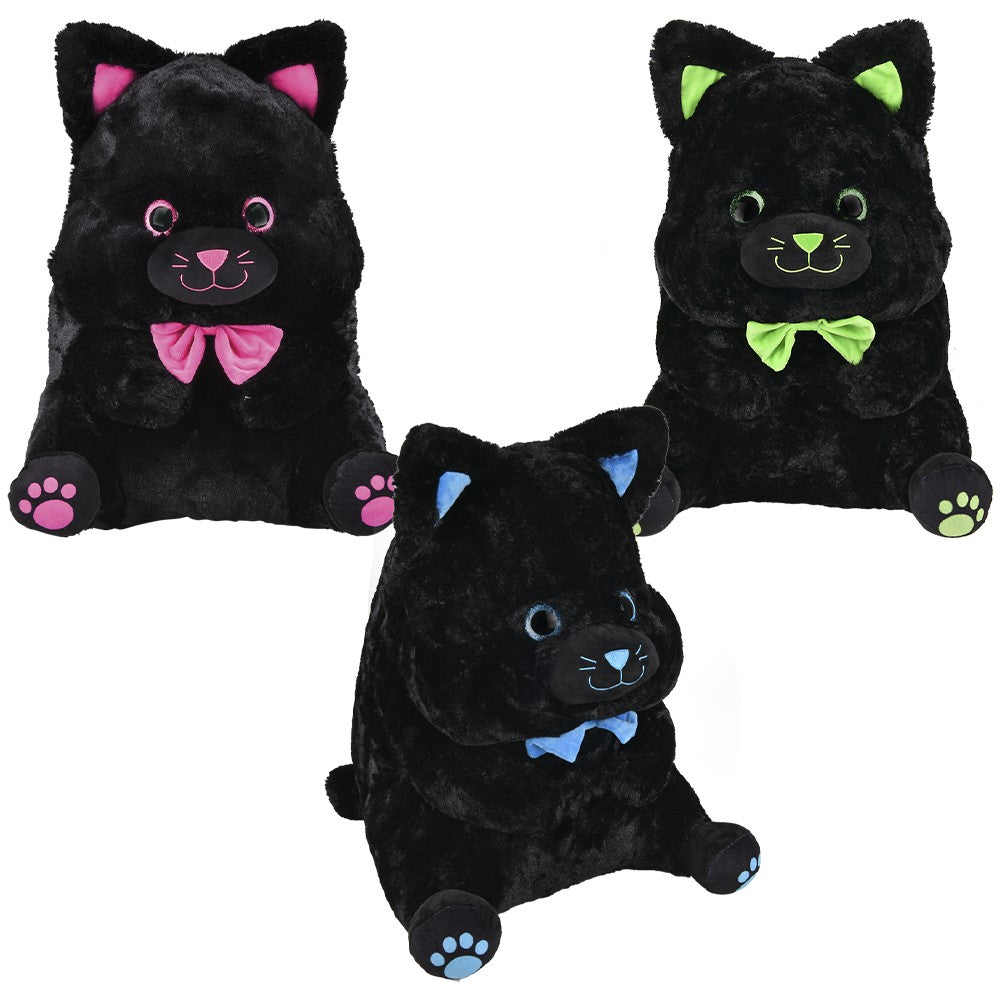 Black Cat Plush Belly Buddy 20"