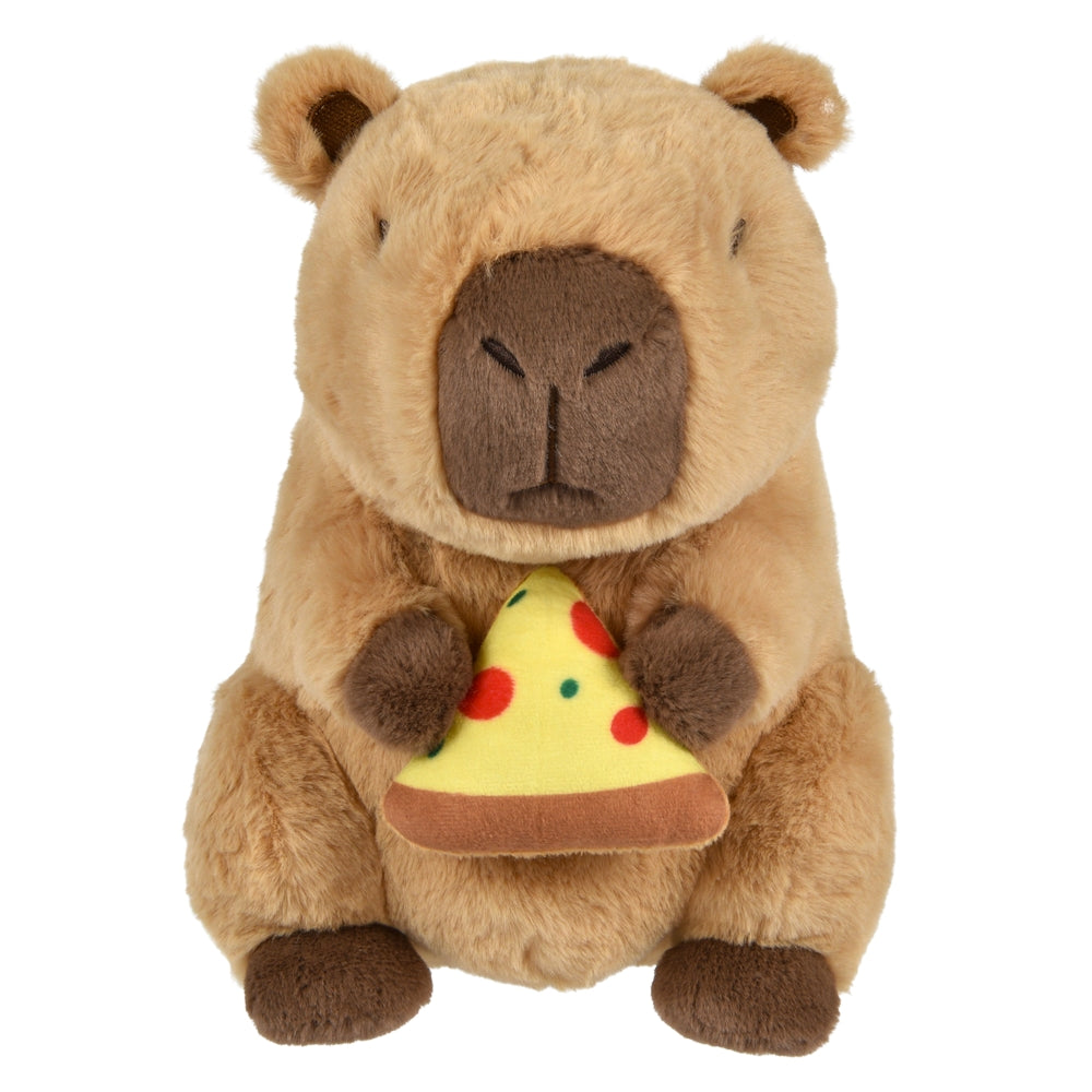 Capybara Plush Holding Food 10"