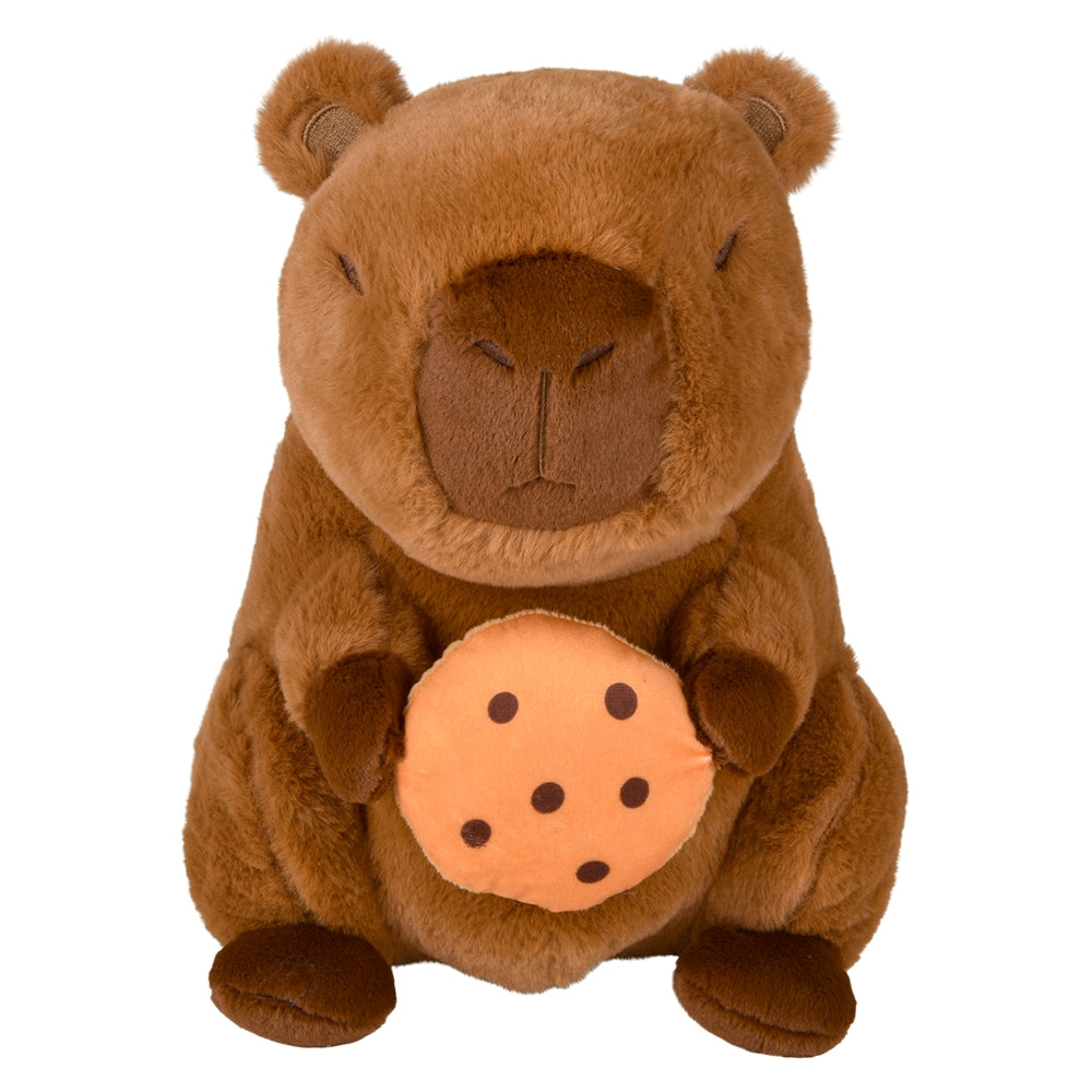 Capybara Plush Holding Food 12"