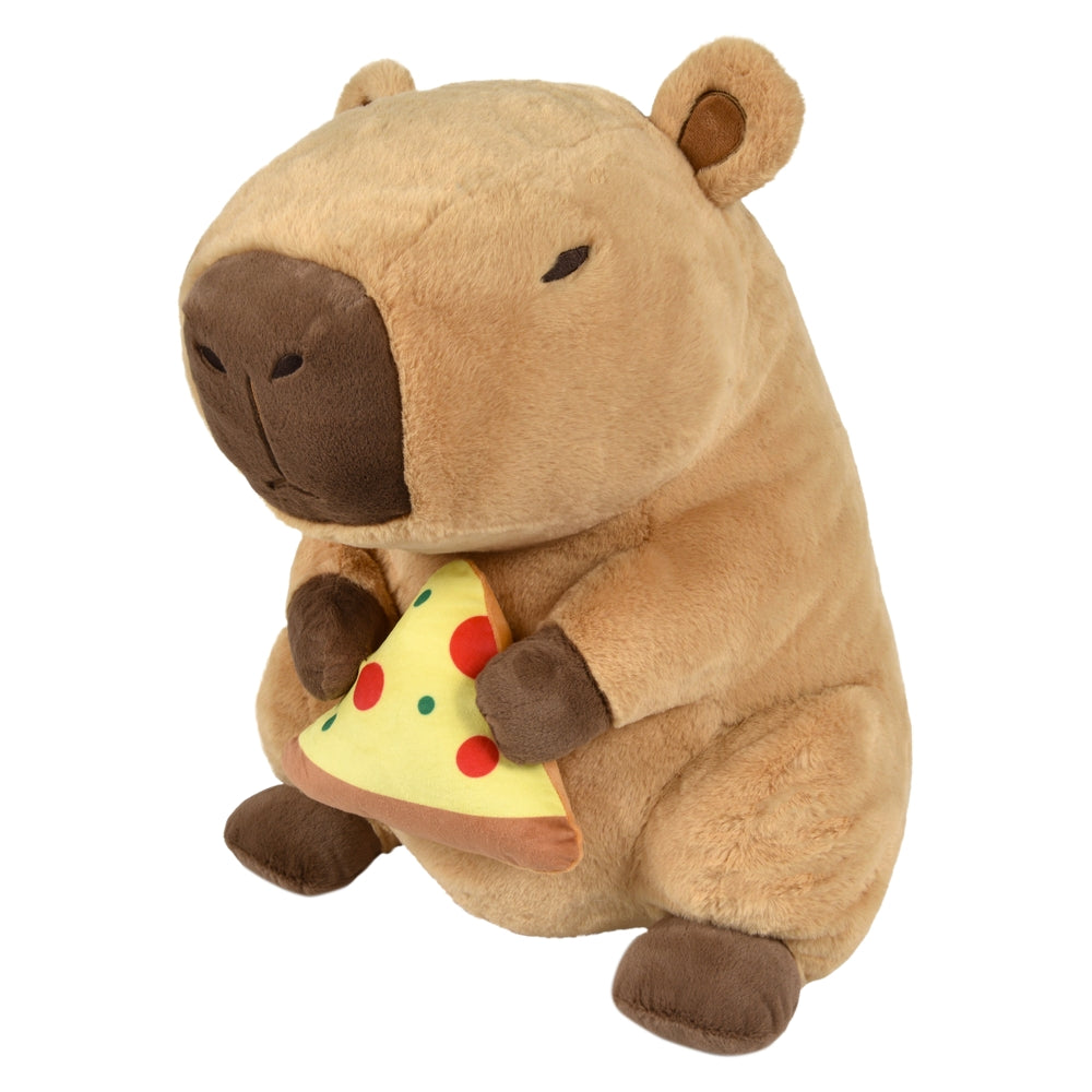 Capybara Plush Holding Food 20.5"