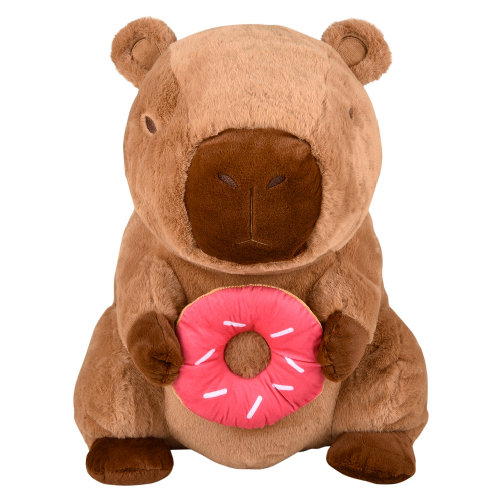 Capybara Plush Holding Food 20.5"