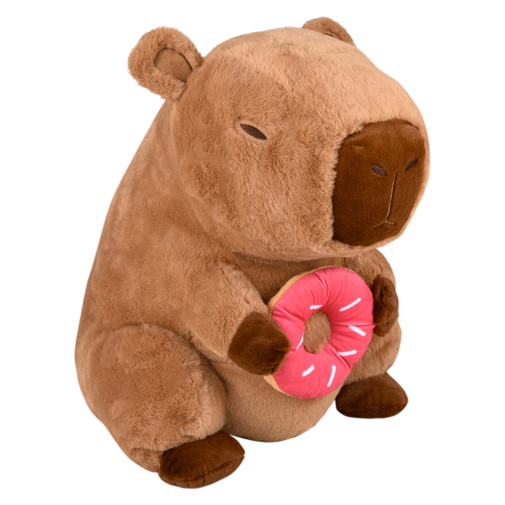 Capybara Plush Holding Food 20.5"