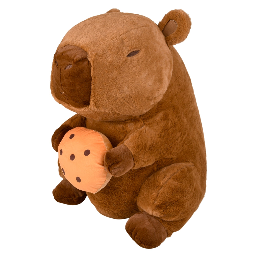 Capybara Plush Holding Food 20.5"