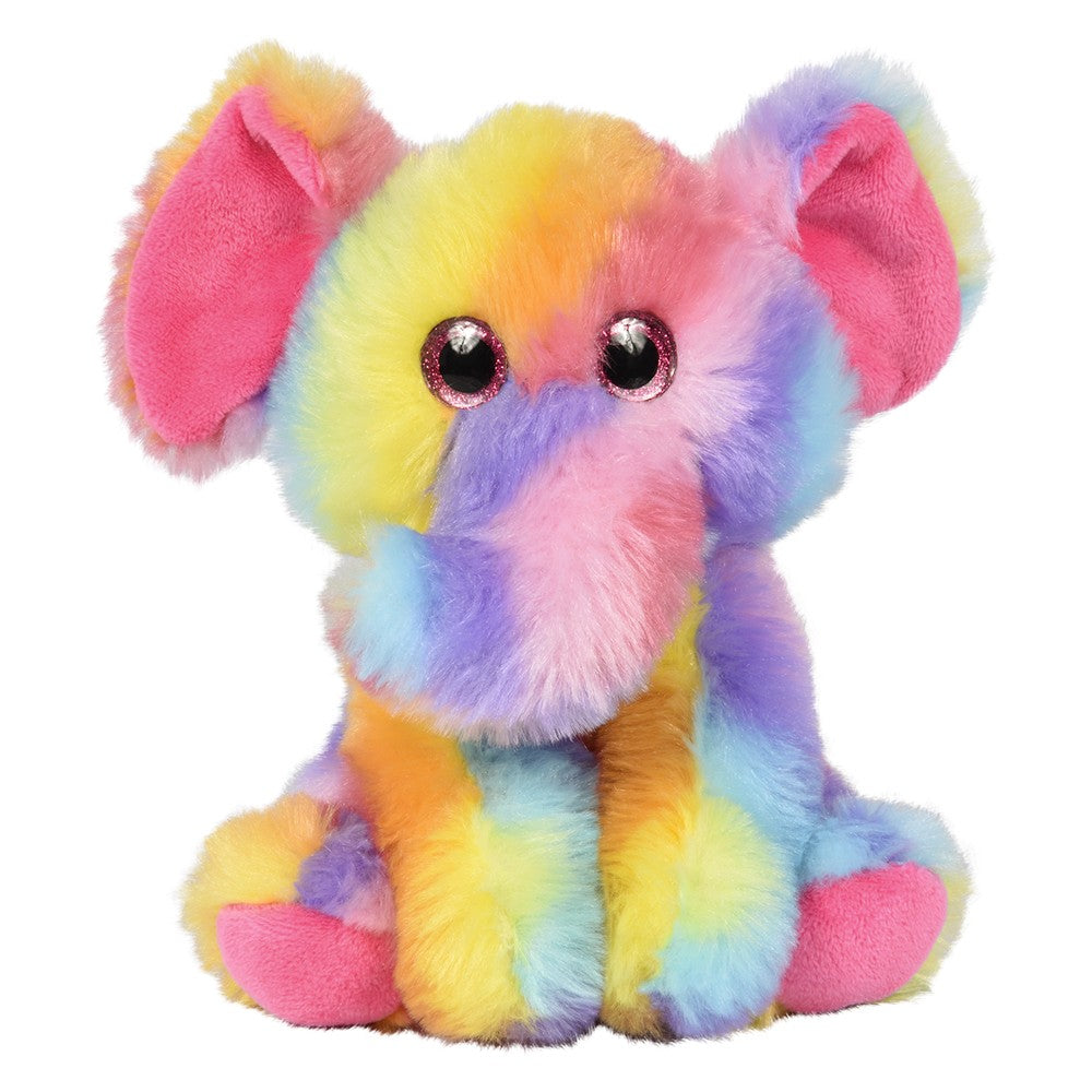 Plush Elephant 13" Rainbow Pastel