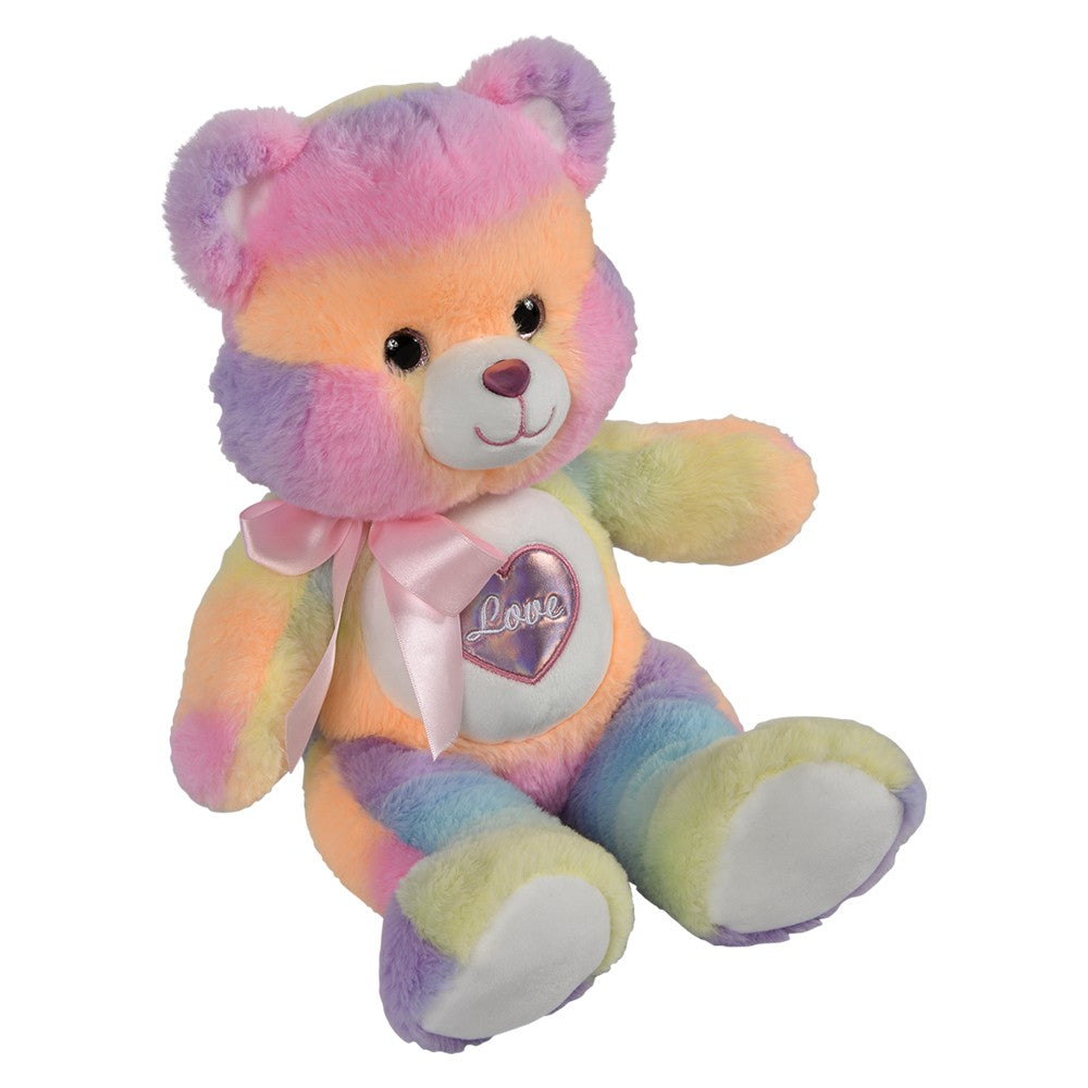 Cotton Candy Heart Bear 15"