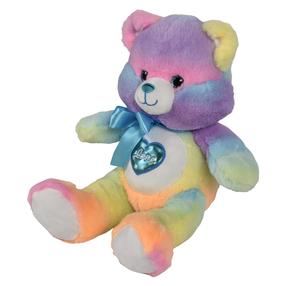 Cotton Candy Heart Bear 15"
