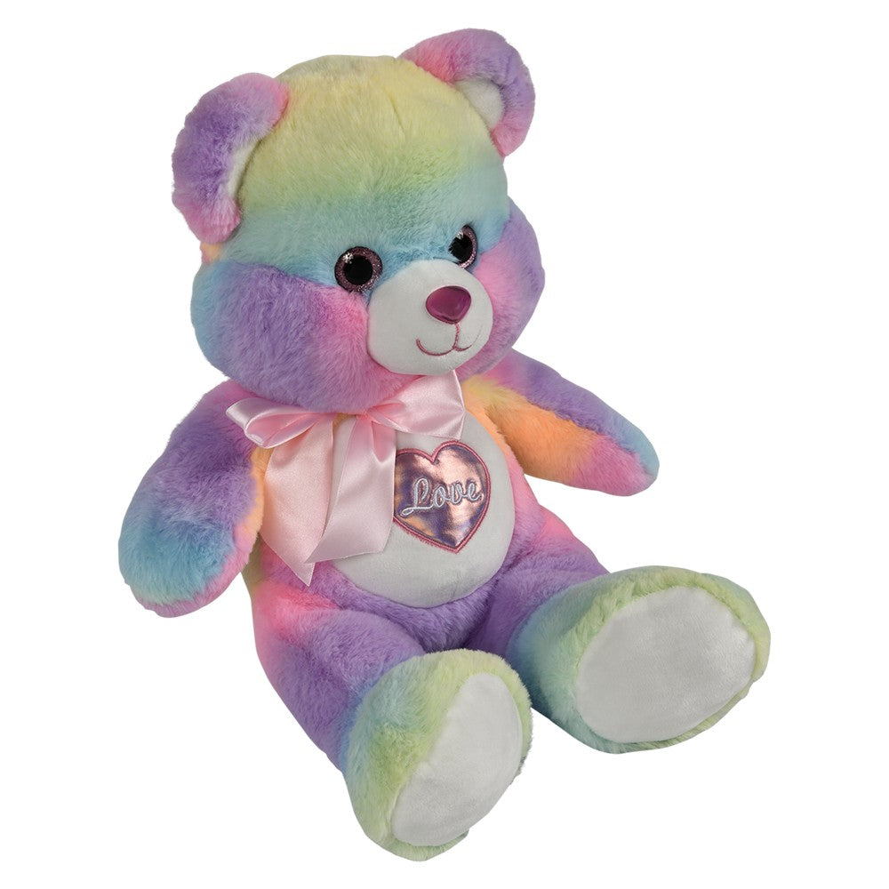 Cotton Candy Heart Bear 18"