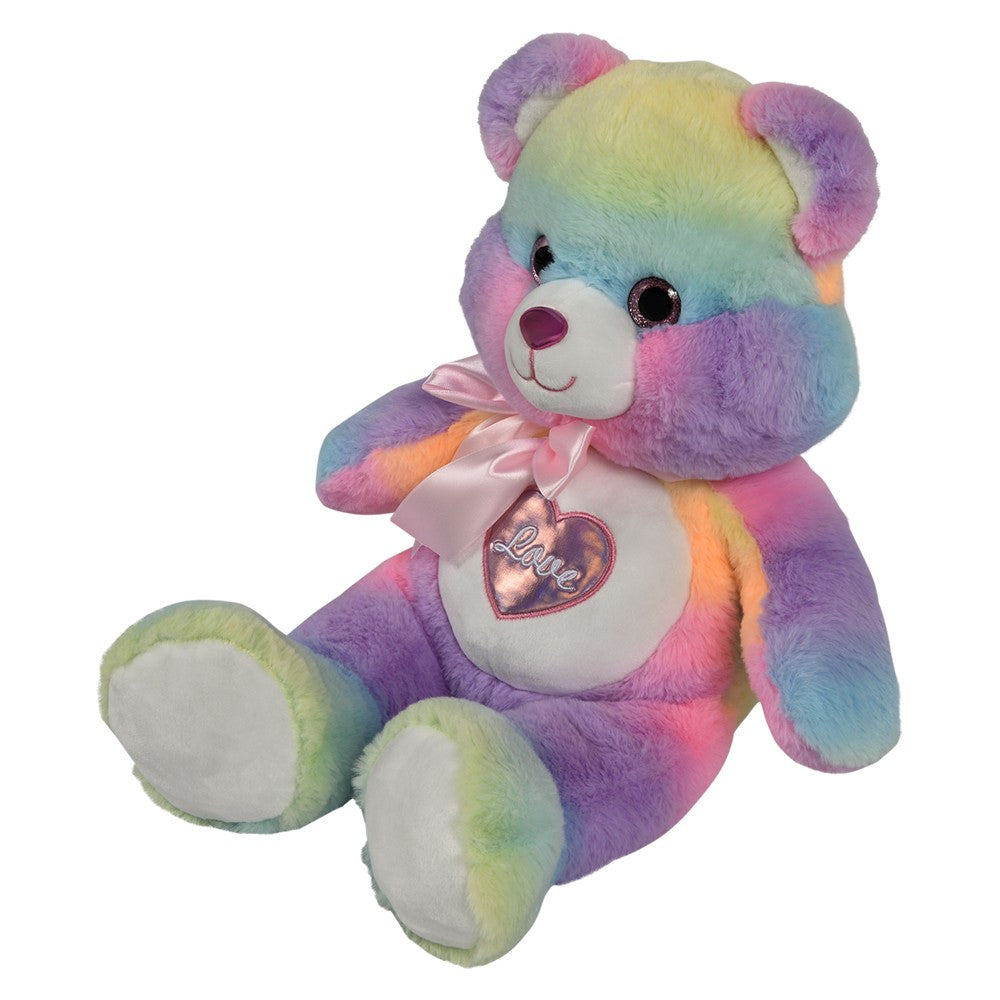 Cotton Candy Heart Bear 18"