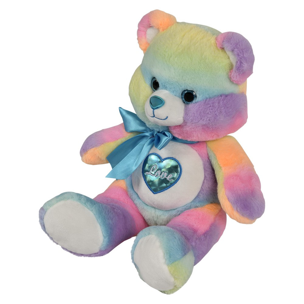 Cotton Candy Heart Bear 18"
