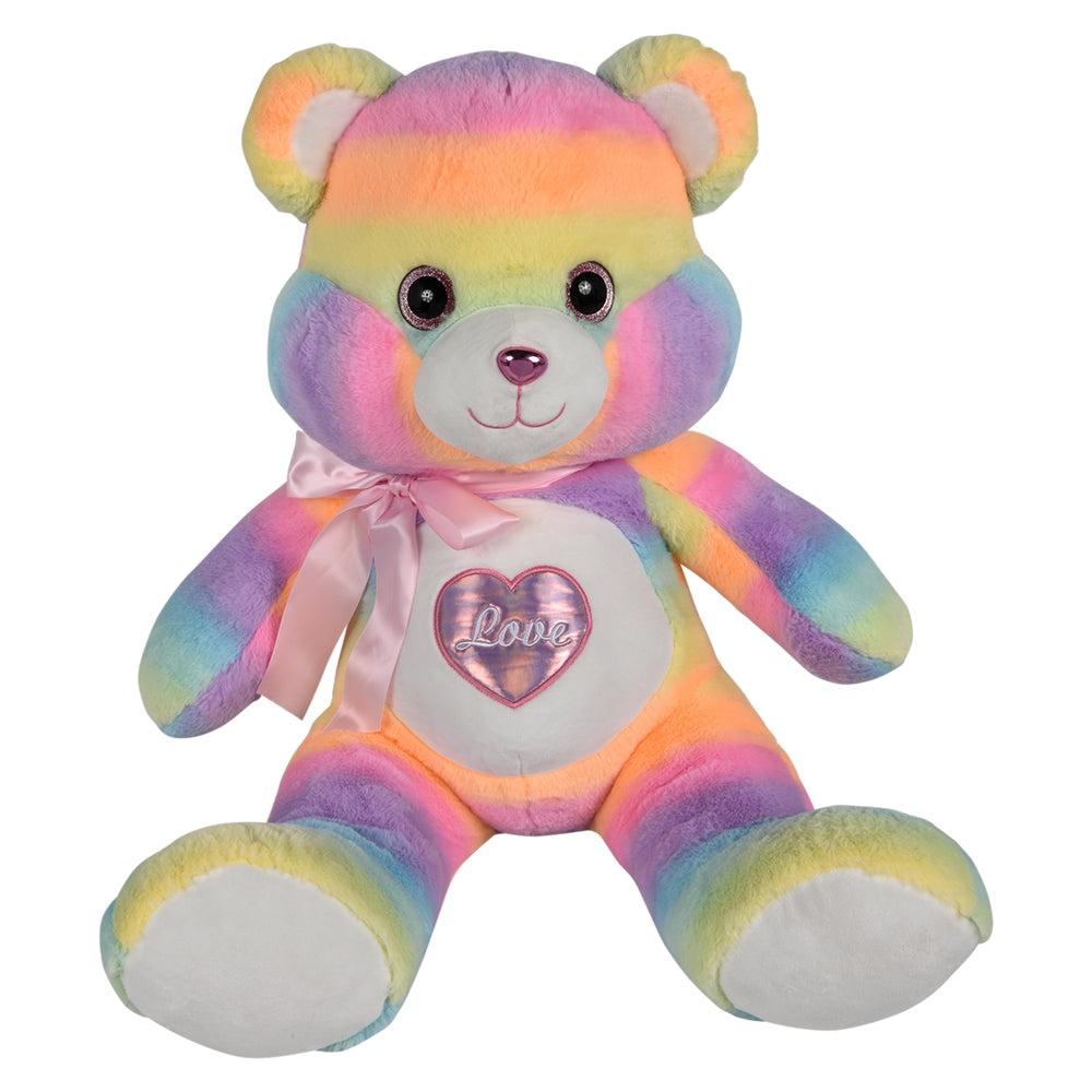 Cotton Candy Heart Bear Plush (32 in)