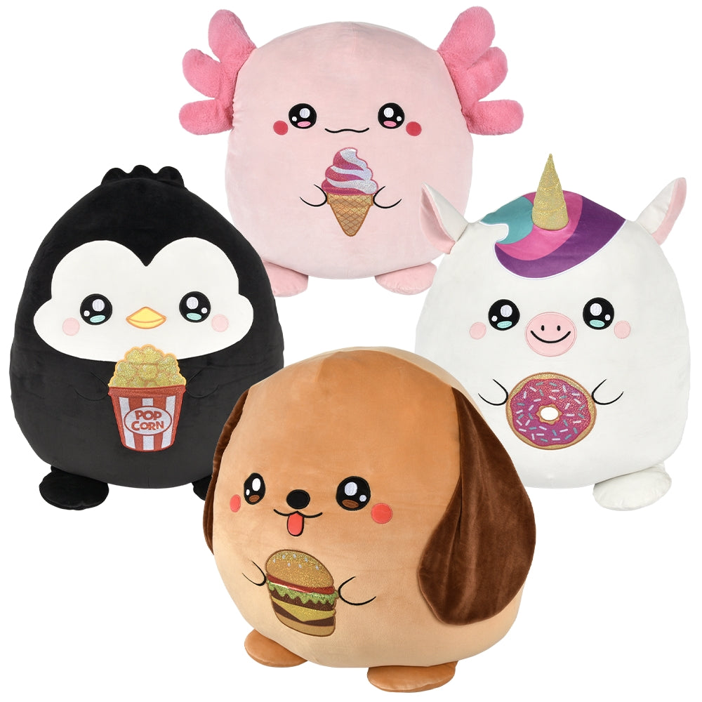 Squishy Plush Foodie Animals 24"
