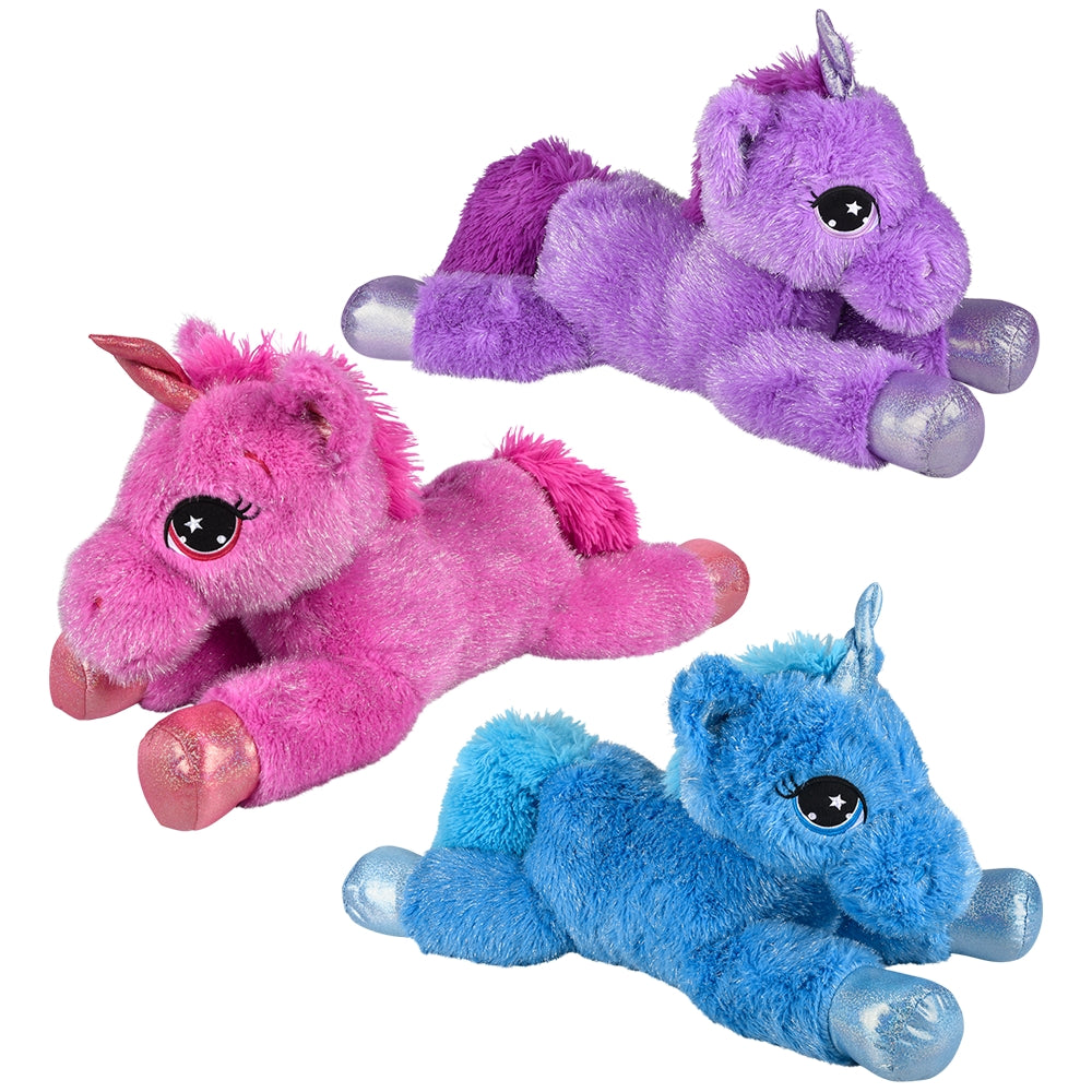 Unicorn Plush 24" Mink Highlight Laying Unicorn