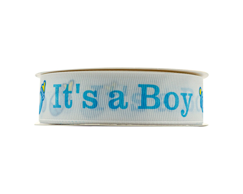 7/8"x 25 yards It's a Boy Baby Shower Grosgrain Gift Ribbon