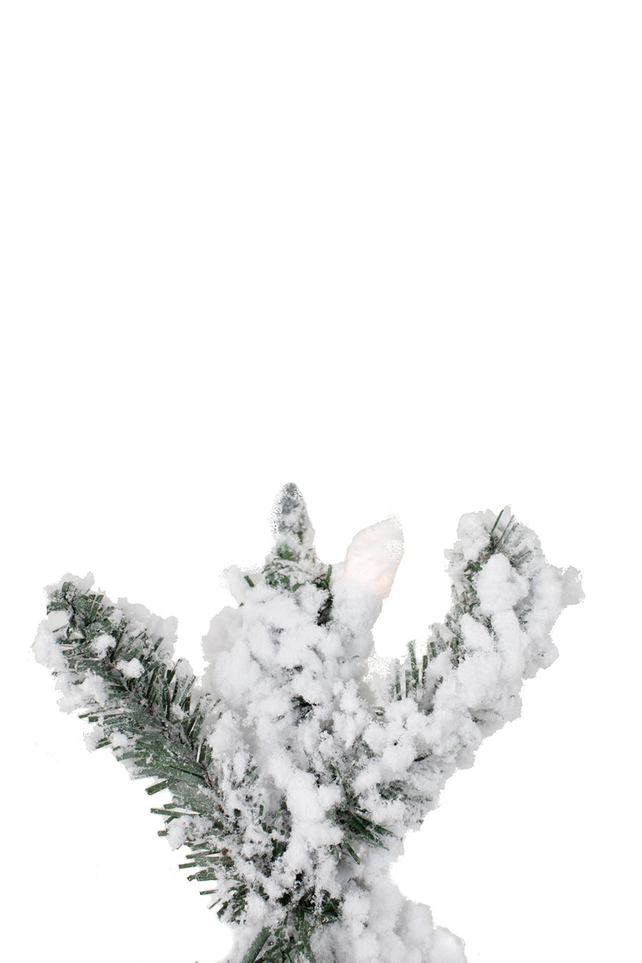 6' Prelit Snow Flocked Natural Alpine Tree