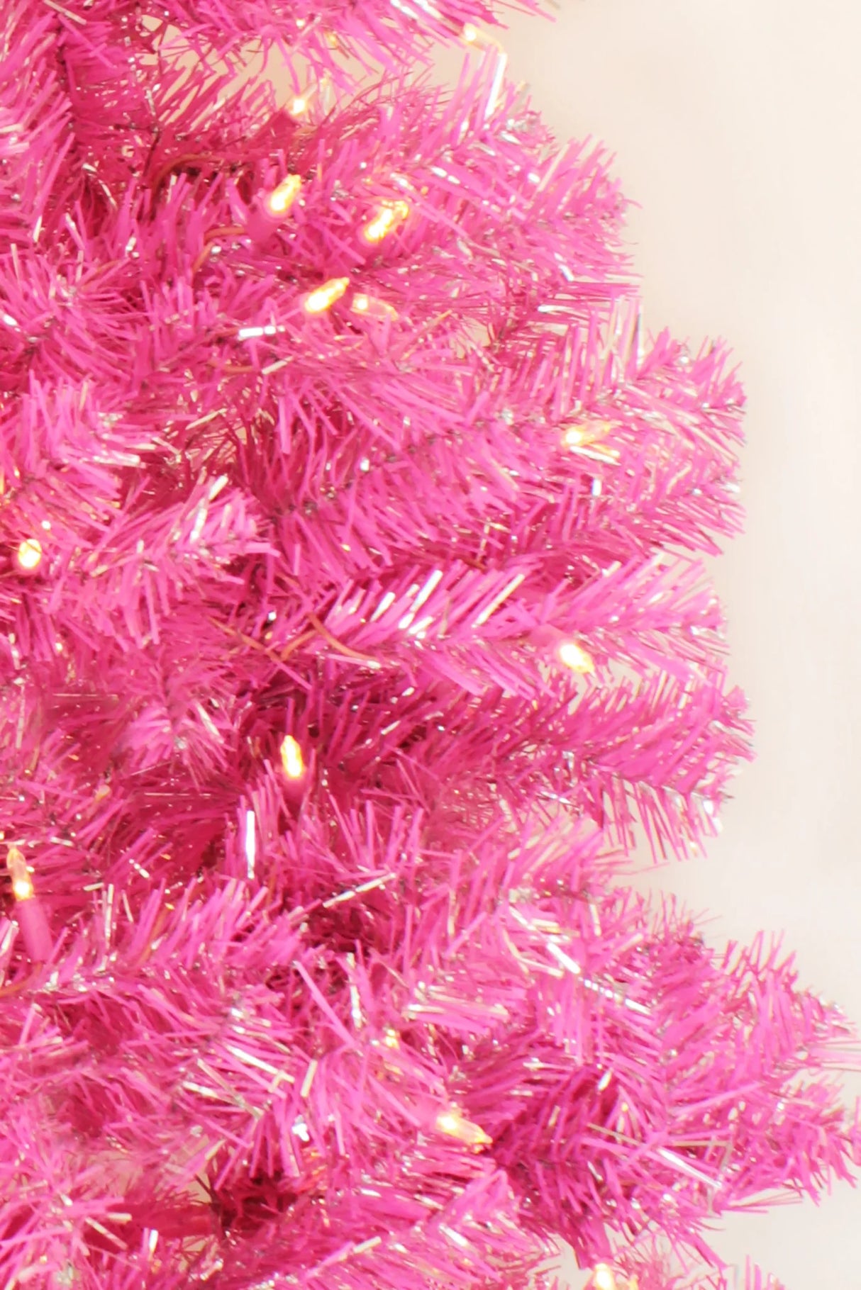 Prelit Light Pink Christmas Tree with Warm White Lights