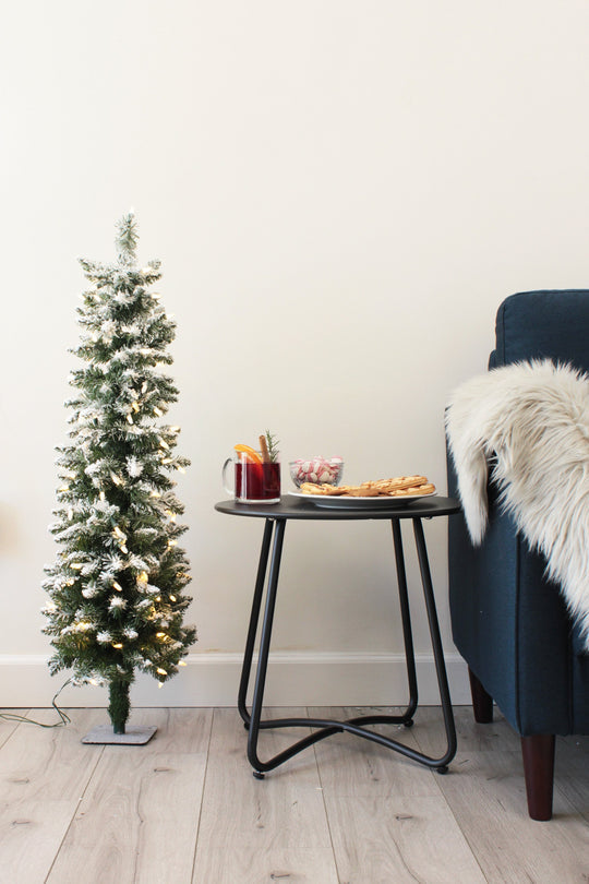 Prelit Snow Flocked Pencil Tree
