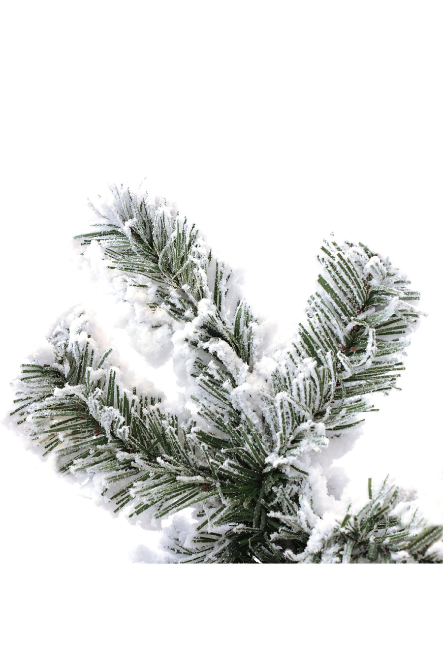 Heavy Snow Flocked Angel Pine Christmas Tree with Metal Stand