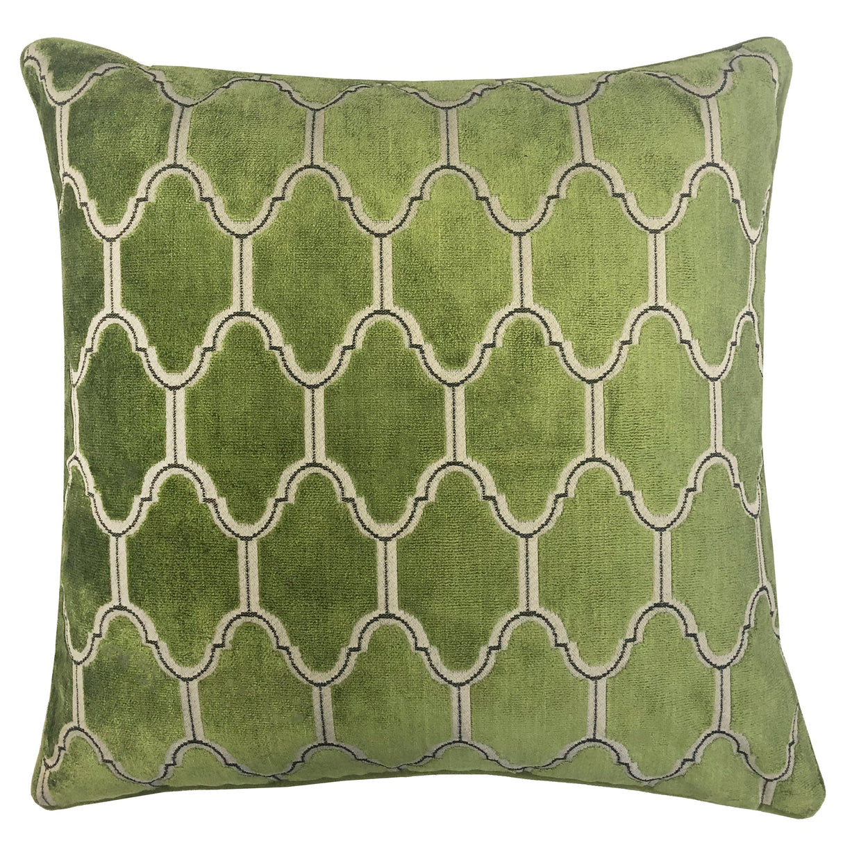 Alaya Moorish Cut Velvet Pillow - Geometric Pattern, 23" X 23" (1 Piece)