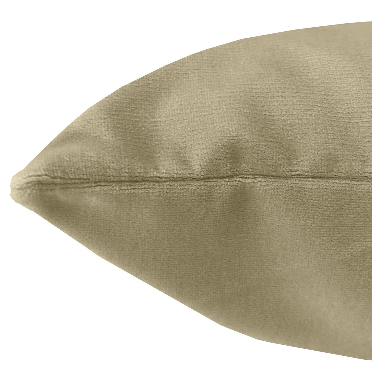 Giada Outdoor Pillow Solid Velvet Fabric - Ivory, 23X23 (1 Pillow)