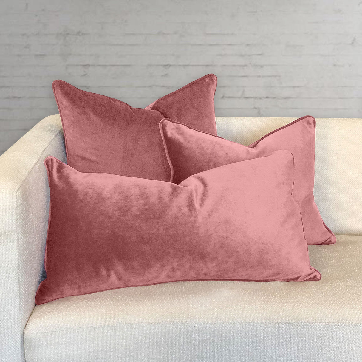 Ice Shiny Velvet Fabric - Solid, 24" X 24" (1 Pillow)