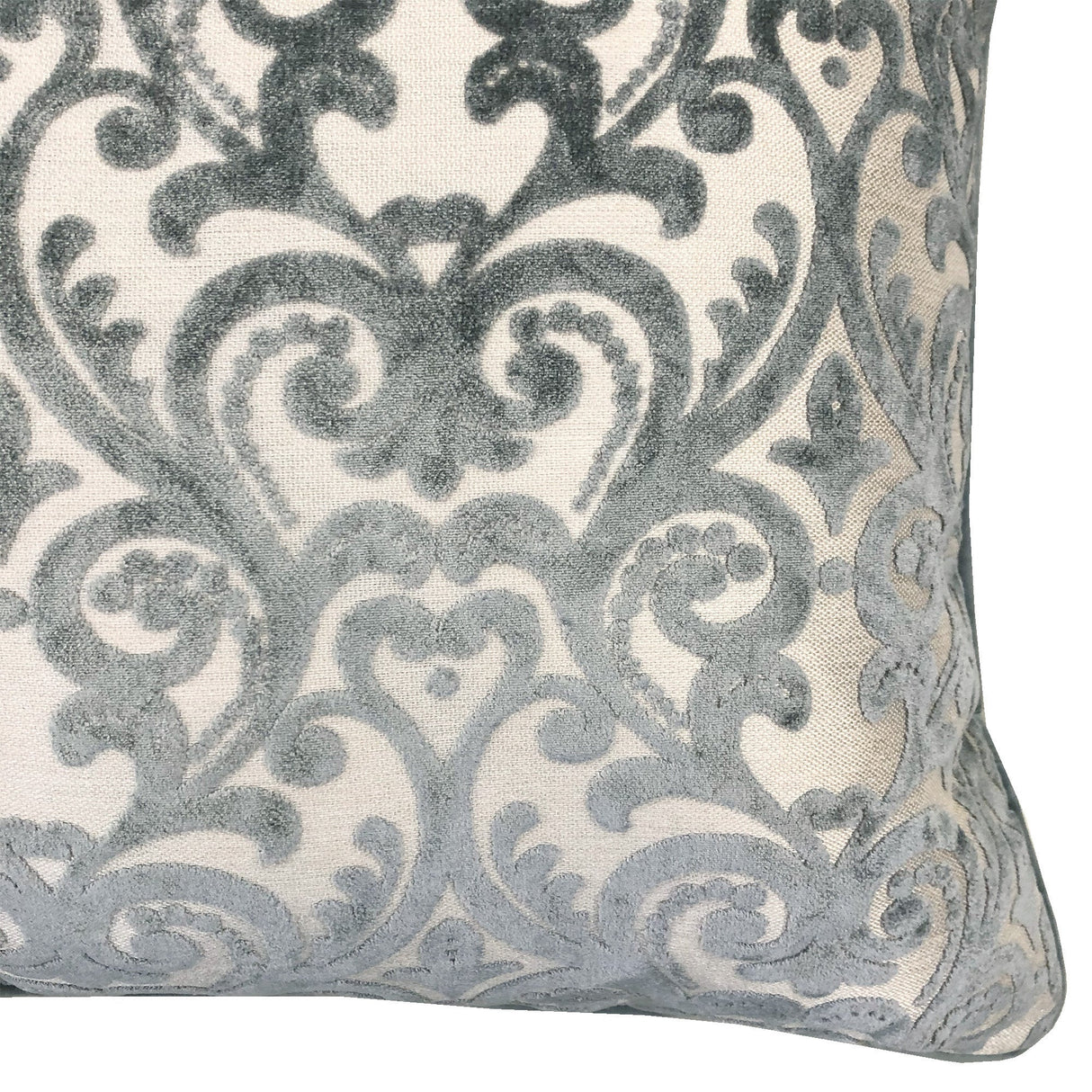 Madsen Decorative Throw Pillows Cut Velvet Fabric - Damask Pattern, 18" X 26" (1 Pillow)