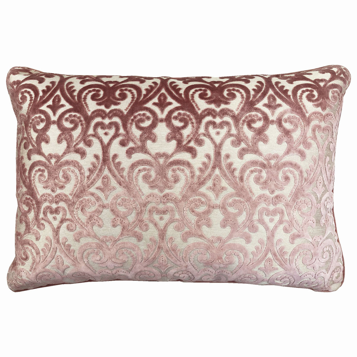 Madsen Decorative Throw Pillows Cut Velvet Fabric - Damask Pattern, 18" X 26" (1 Pillow)