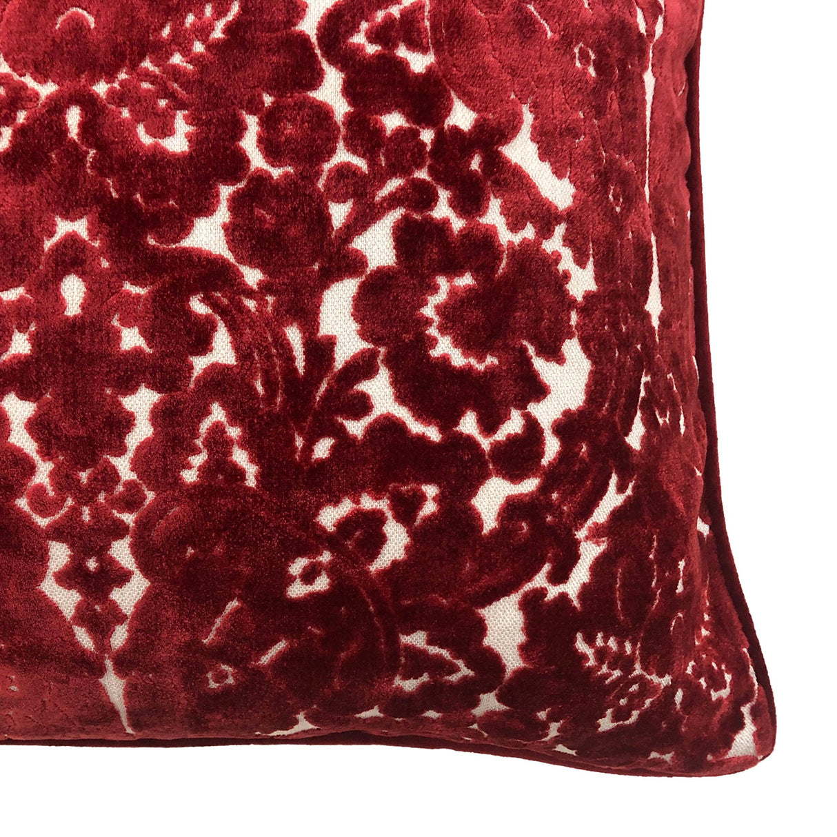 Nixon Traditional Damask Cut Velvet Pillow - Damask Pattern, 18" X 24" (1 Pillow)