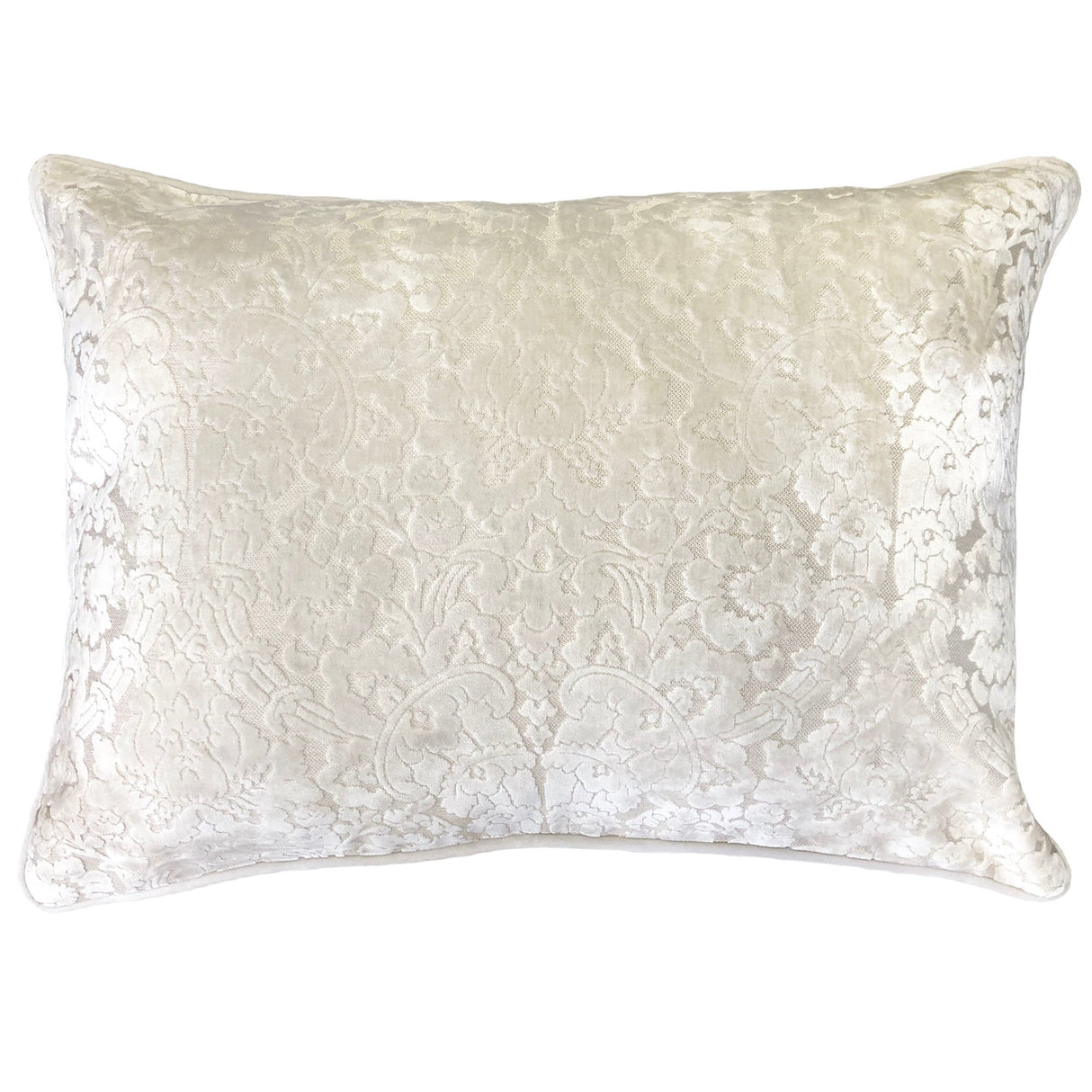 Nixon Traditional Damask Cut Velvet Pillow - Damask Pattern, 18" X 24" (1 Pillow)