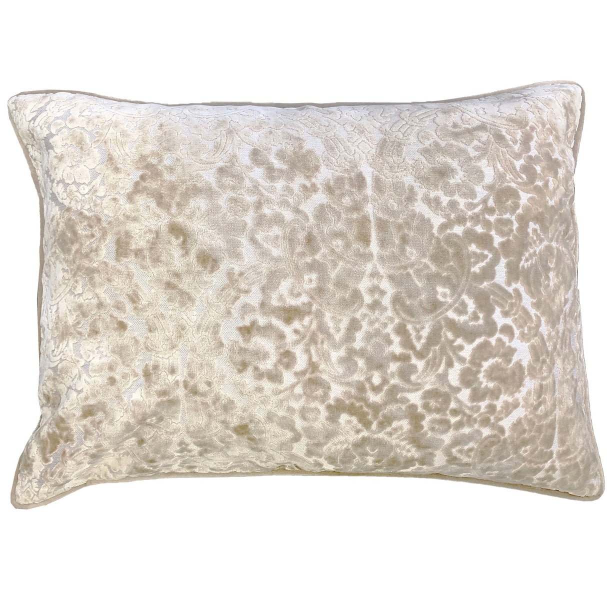 Nixon Traditional Damask Cut Velvet Pillow - Damask Pattern, 18" X 24" (1 Pillow)