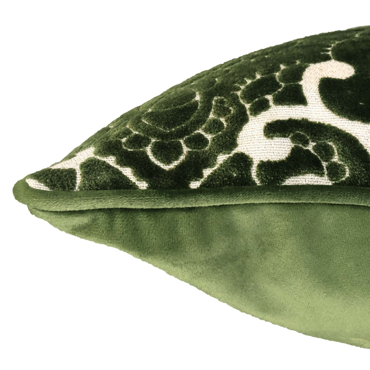 Stevie Metallic Damask Cut Velvet Pillow Fabric - Red, Sapphire, Olive, Gold, 18" X 24" (1 Set)