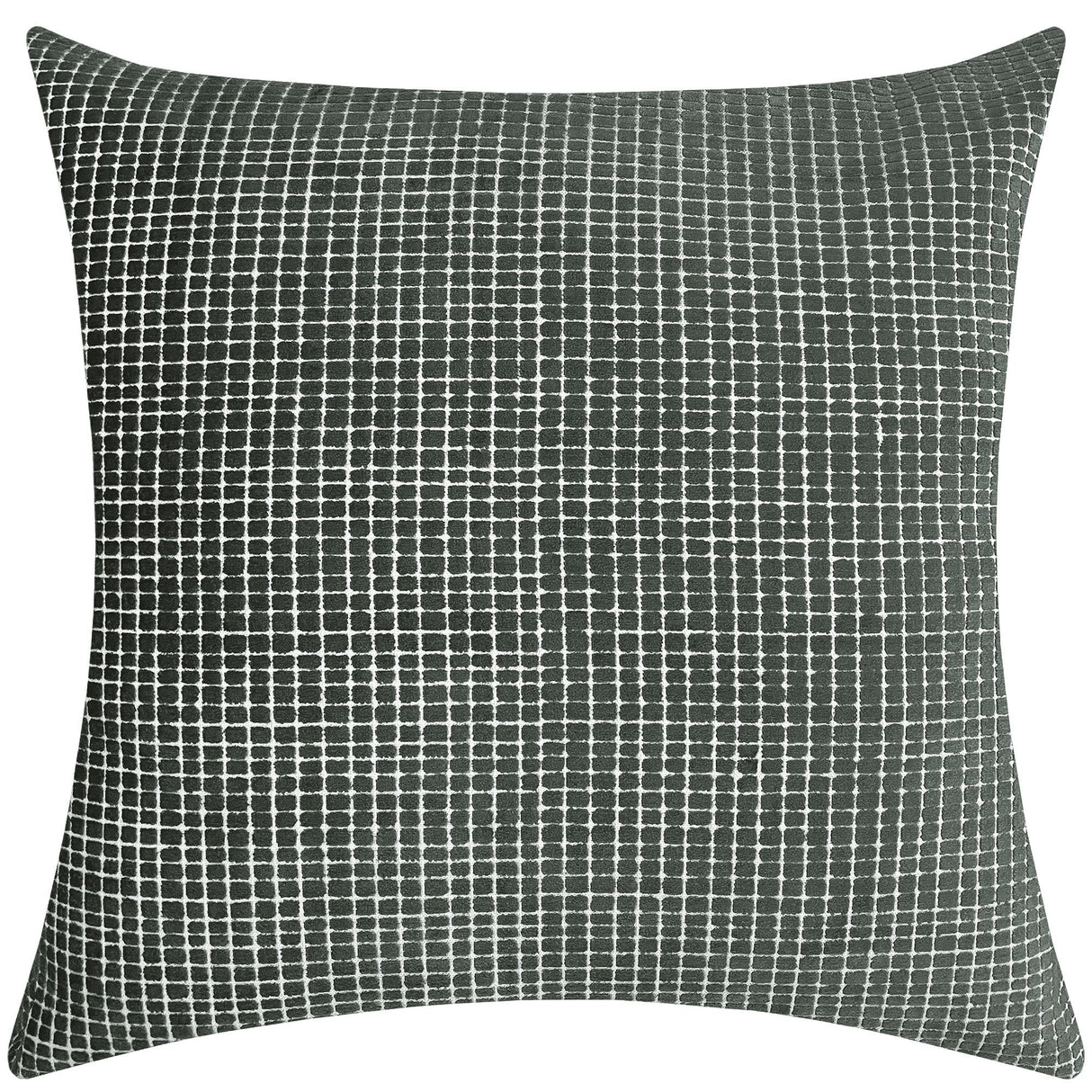 Vika Checkered Cut Velvet Pillow Fabric - Plaid Square Pattern, 23" X 23" (1 Piece)