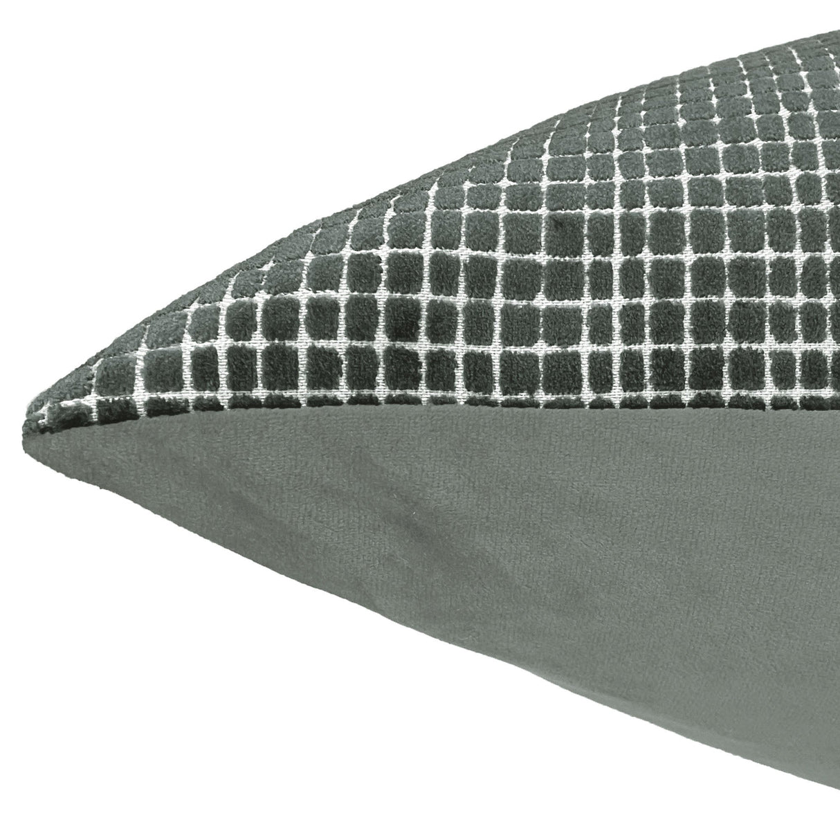 Vika Cut Velvet Decorative Throw Pillow - Checkered Pattern, 18"H X 22"W (1 Piece)