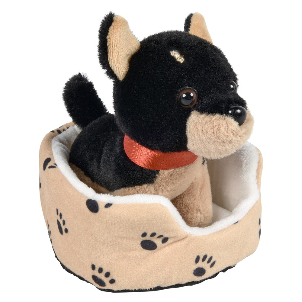 Dog Plush In Bed