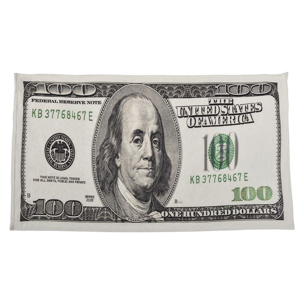 $100 Bill Flannel Blanket