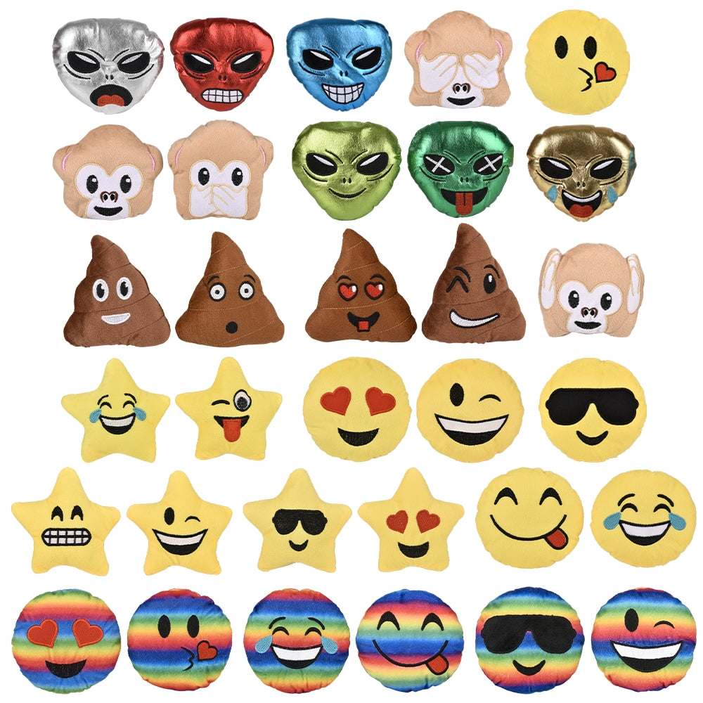 Emoticon Plush Assortment 4.5-6" (36 Pc)